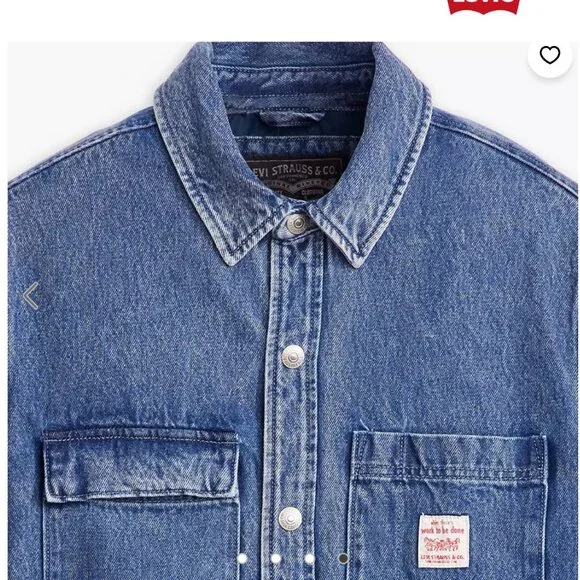 Levi's® Workwear Denim Telegraph Overshirt, Medium, Get Involved Color, NWT - Picture 4 of 4
